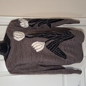 Olsen Cotton Blend Sweater with Angora accents Size 36